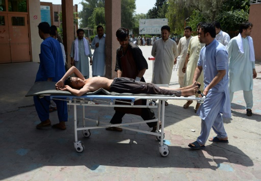  Afghanistan: at least 10 dead in an attack on education "title =" Afghanistan: at least 10 dead in an attack on education "/>


<p> A young man wounded in the badault of a site of the Department of Education in Jalalabad (East) on July 11, 2018Noorullah SHIRZADA </p>
</p></div>
<div id=