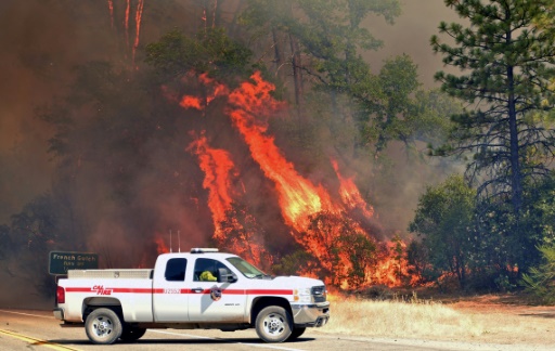  Fires spread in California, six dead, thousands of evacuees "title =" Fires spread in California, six dead, thousands of evacuees "/>


<p> The flames eat away at Californian forests, as near Redding on July 27, 2018JOSH EDELSON </p>
</p></div>
<div id=