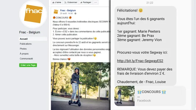 Un Faux Concours Fnac Pour Des Trottinettes Circule Sur