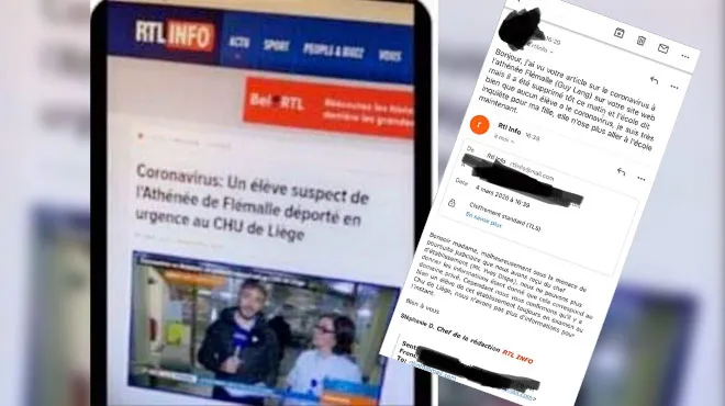 Attention Aux Fake News Des Personnes Usurpent L Identite Des Medias Traditionnels Pour Propager De Fausses Informations Concernant Le Coronavirus Rtl Info