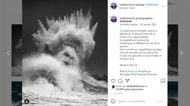 Un Photographe Immortalise La Tete De Poseidon Dans Les Vagues En Bretagne Rtl People