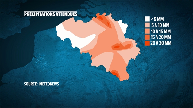 Previsions Meteo Orages Pluies Abondantes Et Risque De Grele Ce Samedi Apres Midi Rtl Info