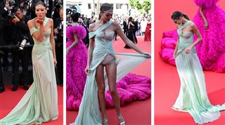 Gênant- ce souci de garde-robe de l'ancienne Miss France Amandine Petit sur le tapis rouge de Cannes