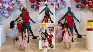 Adorable- pour fêter leur anniversaire, les enfants de Cristiano Ronaldo imitent la célébration de leur papa (vidéo)