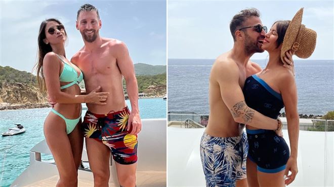 La température monte- Lionel Messi et Cesc Fabregas s'offrent des vacances sur une ile privée avec leurs familles (photos)
