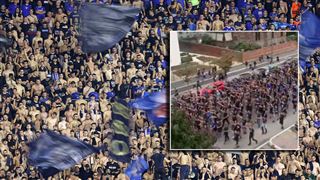 La honte- des dizaines de supporters de Zagreb défilent à Milan en faisant... le salut nazi (vidéo)