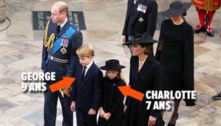 Funérailles d'Elizabeth II- George et Charlotte ont marché derrière le cercueil de leur arrière-grand-mère 