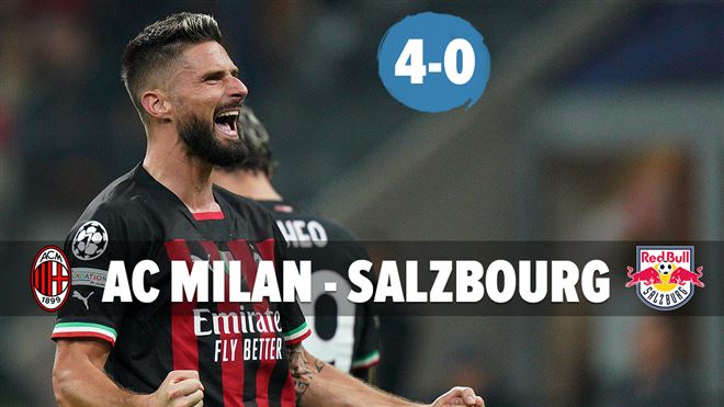 L'AC Milan écrase Salzbourg et retrouve les huitièmes de finale 9 ans après (vidéos)