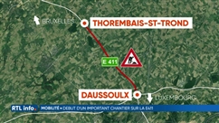 Début d'un long chantier sur l'E411, entre Daussoulx et Aische-en-Refail