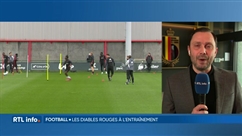 Premier entrainement sur le terrain pour les Diables rouges et Domenico Tedesco