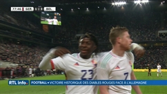 Football: la Belgique a surclassé l'Allemagne en match amical hier