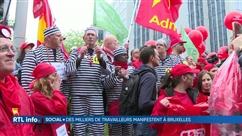 Manifestation nationale contre le dumping social  à Bruxelles