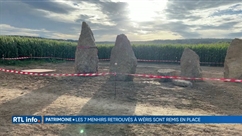 Mise en valeur de 7 nouveaux menhirs découverts à Wéris