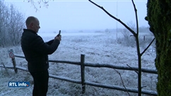La neige commence à tomber dans les Hautes Fagnes