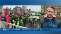 Des enseignants descendent dans la rue à Liège
