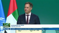 COP28 de Dubaï: Alexander De Croo s'est exprimé ce matin
