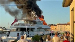 Un yacht de luxe a été détruit par un incendie à Saint-Tropez